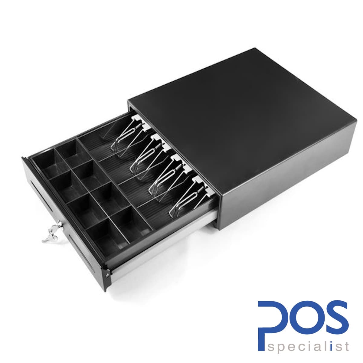 Kassalade 410mm 24V — Elektrisch via RJ12